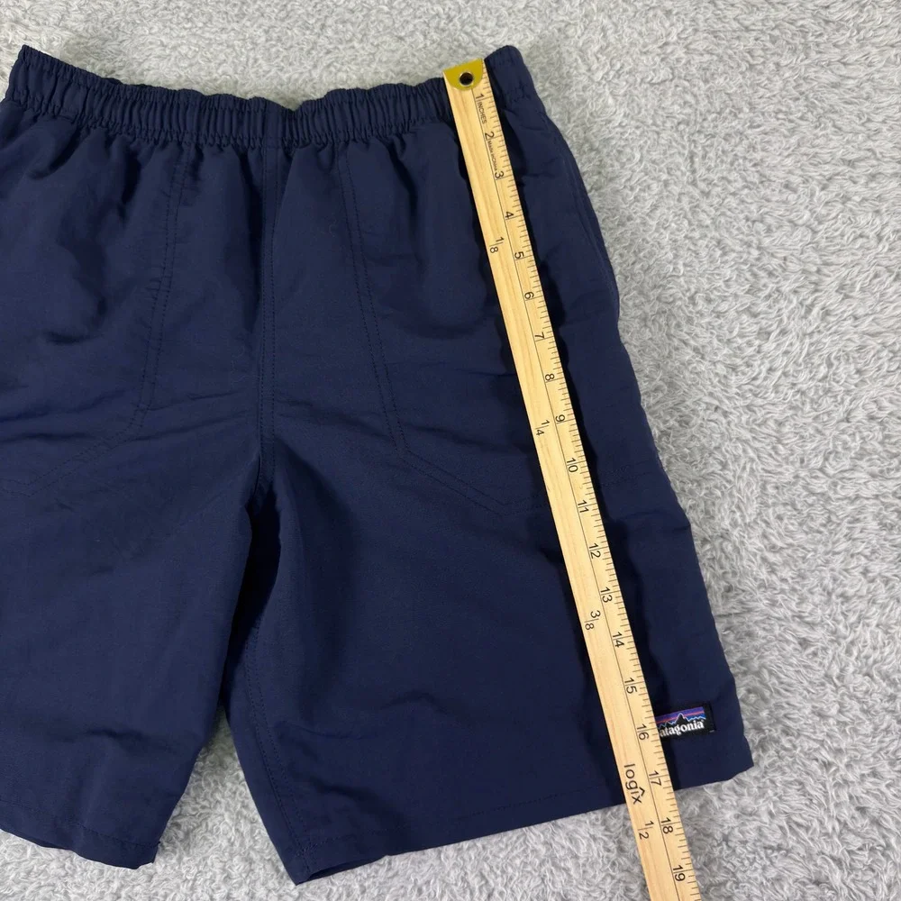 New Patagonia Boys Baggies Shorts Navy Blue Recycled Nylon Swim Trunks XL‎ 14